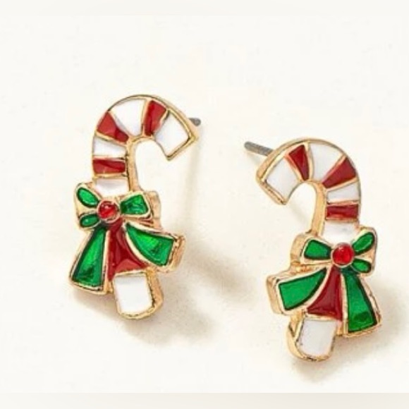 Awesome Candy Cane Stud Earrings 25$